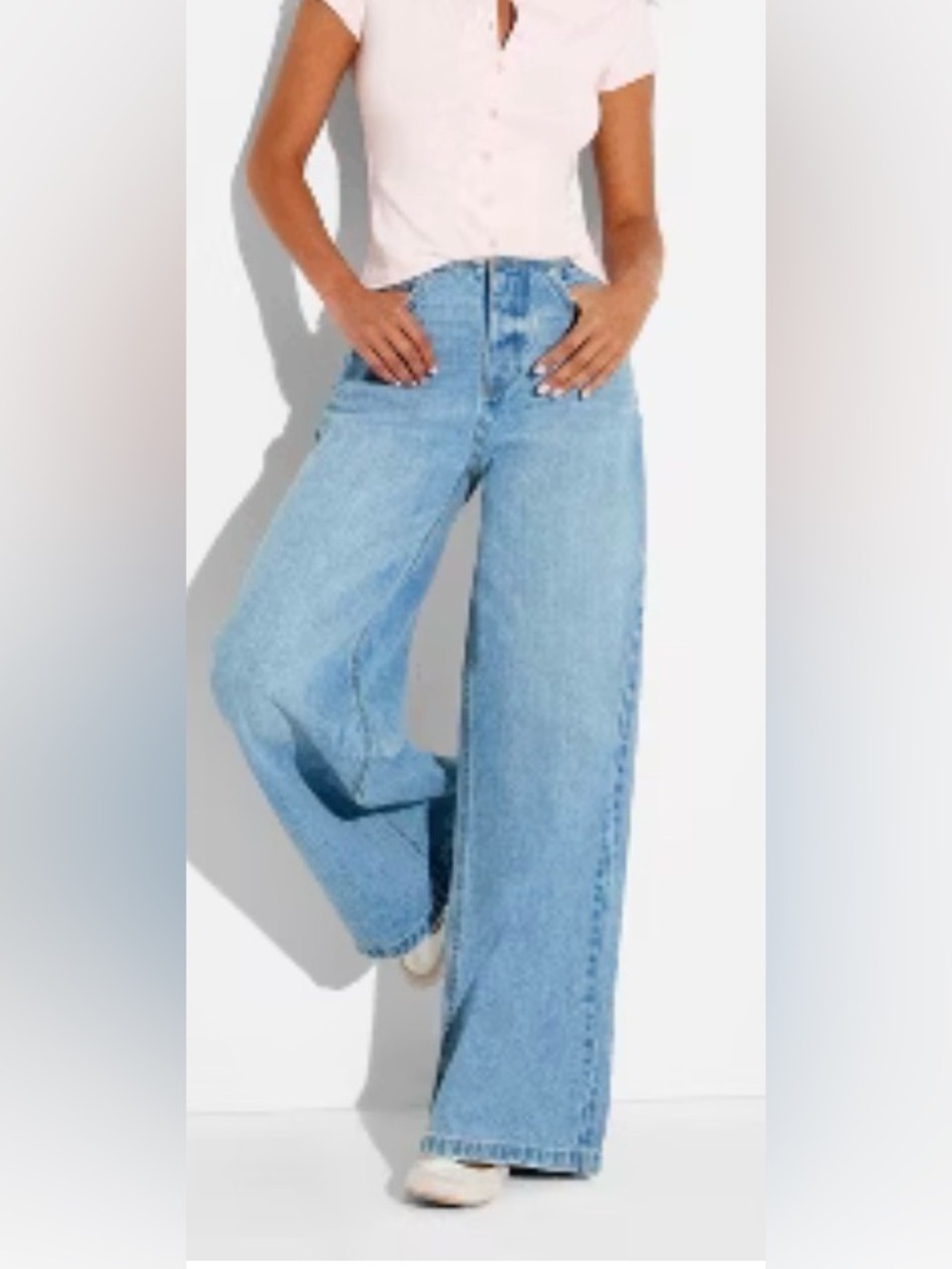🌺WILD FABLE MID RISE ULTRA WIDE LEG JEANS SIZE 10 NEW🌺